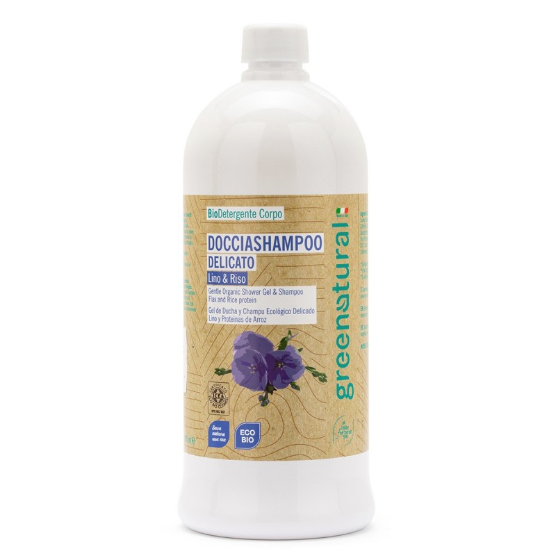 DOCCIASHAMPOO LINO E RISO 1 LITRO - GREENATURAL