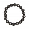 BRACCIALE OSSIDIANA NERA 10 MM QUALITA AA