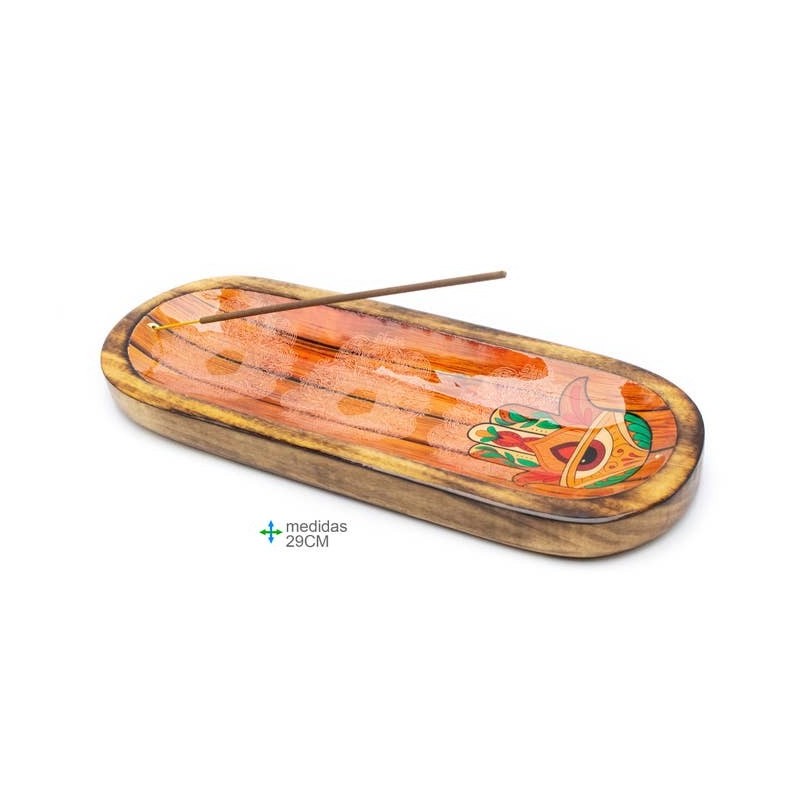 PORTA INCENSI IN LEGNO NATURALE