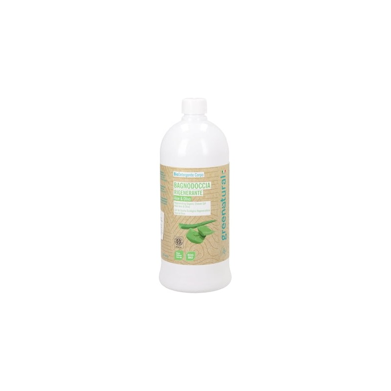 Bagnoschiuma Aloe e Olivo 1 litro - Greenatural
